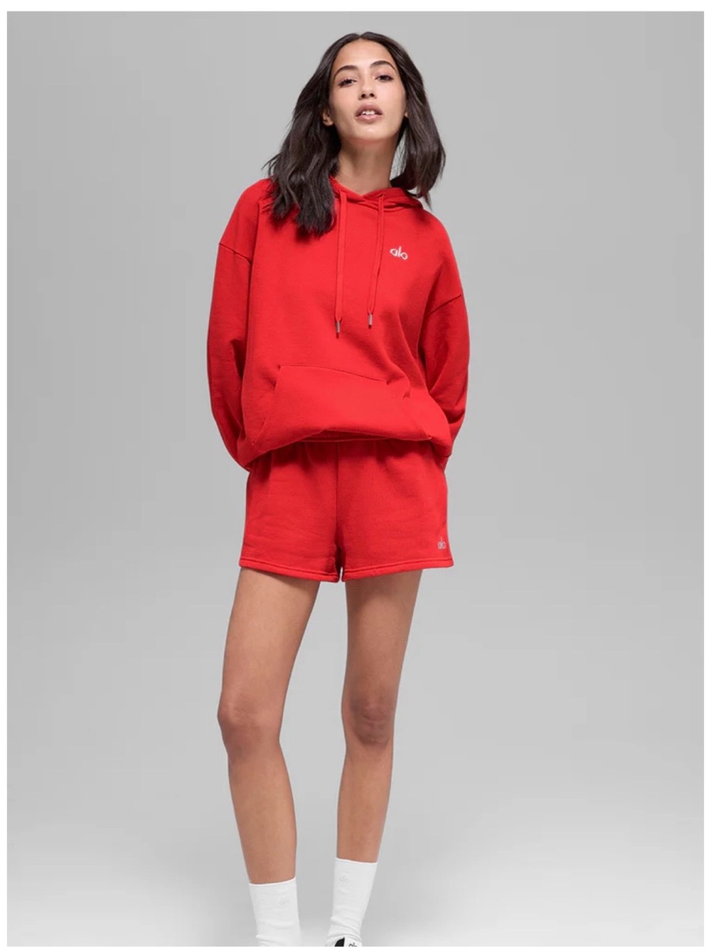 Alo Women's Bright Red Accolade Hoodie - Picture 2 of 7